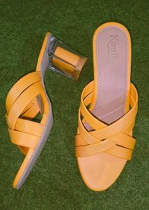 Yellow Clear Heels