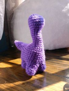 Purple Crochet Dinosaur Toy