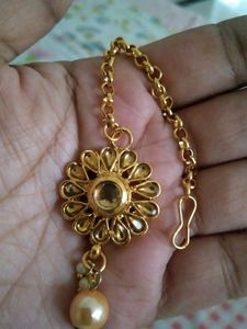 Necklace Set And Earings With Mang Tika