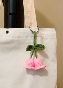 Crochet Lily Of The Valley Flowers Keychain
