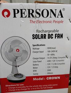 New Persona Solar DC Fan
