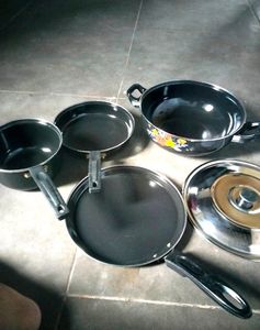 🆕Combo Of 5 Pcs Set AR(roma) Nonstik cast iron