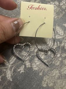Heart Rhinestone Earrings