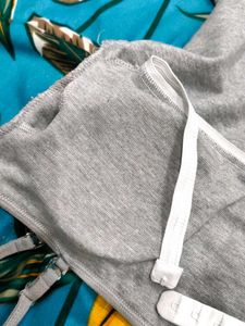 Grey Camisole With Attached Bra