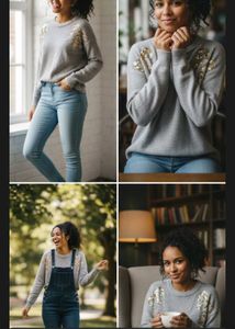 🇨🇦 Canada Imported Embellished  Sweater