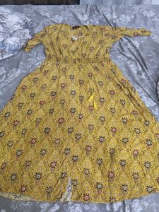 Floral Top Mustard Yellow