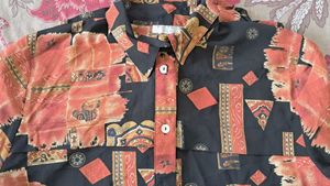 Patterned Button-Down Shirt