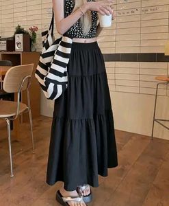 Tiered Black Maxi Skirt