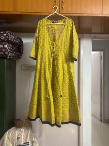 “Melange” Lime Green Shimmer Kurta + Coat