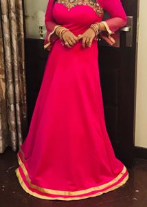 Gorgeous Pink & Gold Anarkali