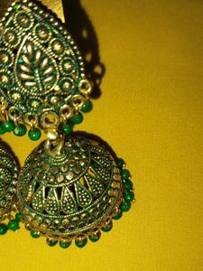 Green Latest Fancy Jhumka