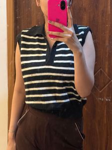 Striped Knit Top
