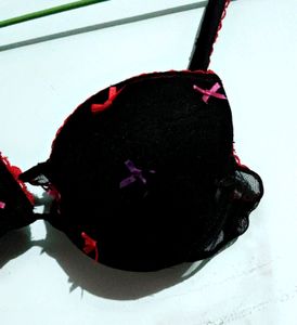 Underwire Black Net Padded Bra