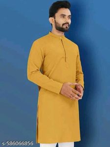 Black textured kurta