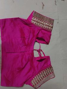 Pink Colour Lehenga Choli Without Dupatta