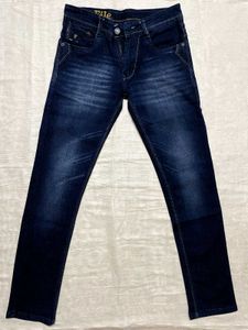Dark Blue Jeans Slim Fit Denim Pants