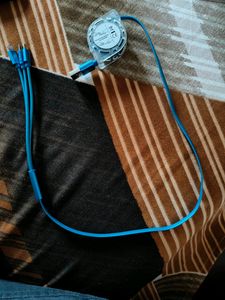 Three In One Charging Retractable Cable