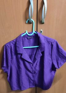 Purple Crop Top - Stylish &amp; Trendy - XL Size