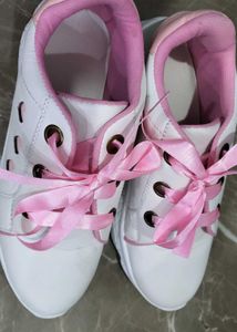 Cute Pink Ribbon Sneakers