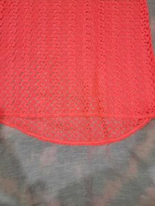Coral Crochet Cover Up