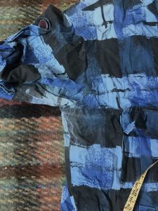 Blue Patterned Shirt Dress