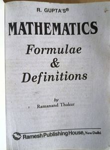 Mathematics FORMULAE &amp; DEFINATIONS