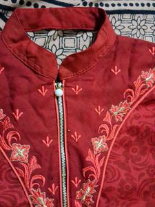 Red Embroidered Dress