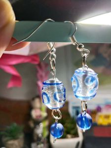 Pretty glass jelly beads earrings.