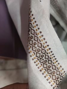 Greay Shawl With Beautiful bordar