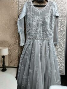 ✨Pakistani Heavy Embroidered Net Maxi Dress