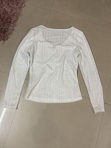 White Long Sleeve Top