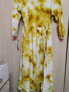 Vintage Tie-Dye Embroidered Dress
