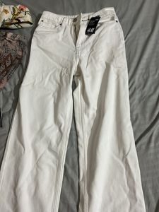 White Demin Jeans From H&amp;M