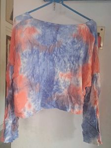Tie-Dye Button-Up Top