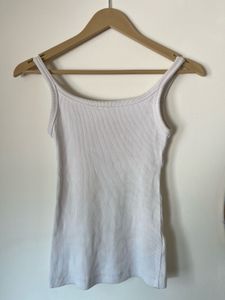 H&M Ribbed Tank Top - White
