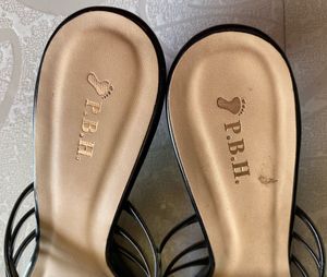 PBH Black &amp; Golden Heels – Size 39