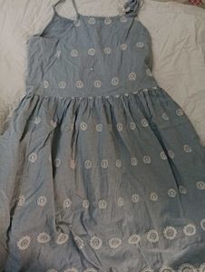 dress with chickenkari  embroidery