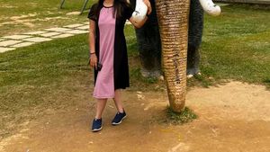 Black And Lavender Dress