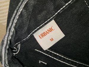 Black Baggy Jeans With Red Flames !!