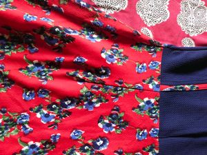 Blue &amp; Red Floral Dress