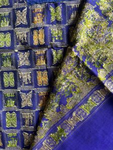Pure Goergette khaddi weave banarasi saree