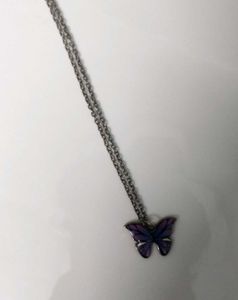 Chic Butterfly &amp; Rainbow Pendant Necklace Set