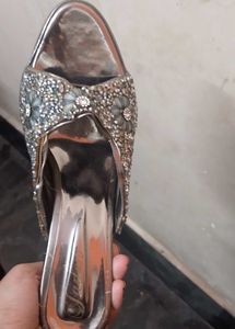 Silver Embellished Heels