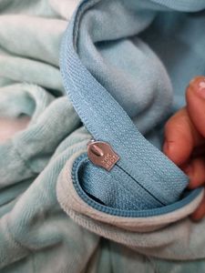 Authentic Juicy Couture Velour Coral Blue Hoodie