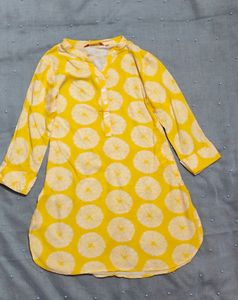 Short Yellow Kurti