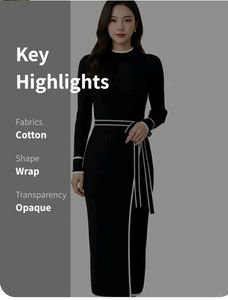 Elegant Black Wrap Dress