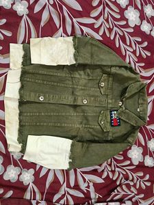 Olive Green Denim Jacket