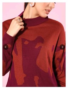 The Roadster Co Stylish Patterned Knit Sweater