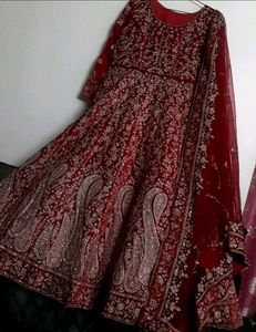 Ramazan Eid Bridal Heavy Work Gown With Duppata