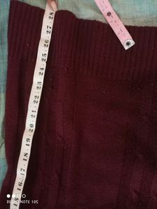 Mahroon Woolen Short Dress